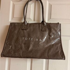 Brown Tote Bag with long handle